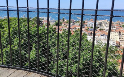 Pose de filets de protection ajourés sur l’observatoire Sainte-Cécile