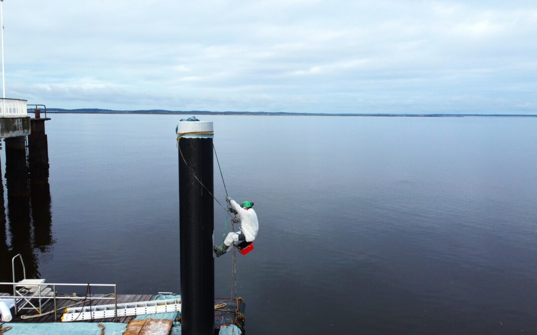Peinture des pontons et des ducs d&rsquo;Albe de la jetée Thiers d&rsquo;Arcachon
